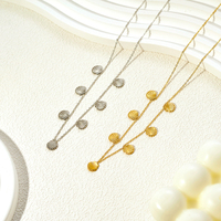 Nouveau Collier Tendance en Acier Inoxydable Plaqué Or PVD 18K avec Coquillage Soleil et Pierre de Zircon, Étanche, pour Femme