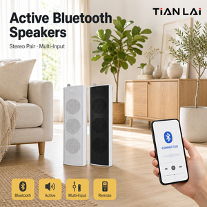Columna <span class=keywords><strong>de</strong></span> Sonido para Exteriores TL-BT-5030 Blanca y Negra, 30W, Sistema Maestro-Esclavo con Control Remoto, AC 90-220V, 91dB, para Piscinas y Resorts - Product Image 1