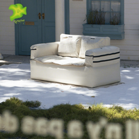 Canapé gonflable double d'extérieur Daydream avec pompe à air intégrée, gonflage automatique, matériau PVC - Confortable et portable pour le camping
