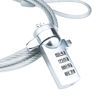 Cable de Hardware de seguridad antirrobo Universal de aleación de Zinc, combinación de ordenador, candado para ordenador portátil