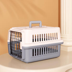 Boîte d'expédition pour animaux de compagnie Air China en gros, en PP, grande capacité, portable, couleur unie, modèle PC01, pour voiture - Product Image 2