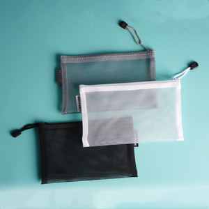 Estuche transparente de nailon para lápices, bolsa con cremallera, suministros de papelería para oficina, A6 - Product Image 1