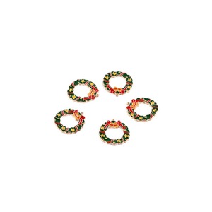 Pendentif couronne de Noël en alliage de zinc, breloques à thème pour la fabrication de bijoux DIY, accessoires cadeaux pour toutes occasions - Product Image 5