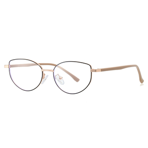 Monture de lunettes optiques pour femmes 69167, petite monture œil de chat en métal, verres anti-lumière bleue, lunettes personnalisées avec logo, montures de lunettes - Product Image 5