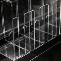 Support de rangement en acrylique transparent à 6 compartiments pour cartes TCG, présentoir pour paquets de cartes à collectionner, organisateur pour cartes de jeu