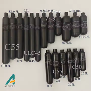 Alsafe超轻0.8升300巴碳纤维瓶工厂销售ce认证ISO 800cc Pcp气罐出售 - Product Image 3