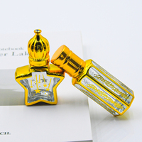 Flacon de parfum arabe de luxe fantaisie 5 ml 10 ml 15 ml octogonal hexagonal, huile essentielle d'attar, flacon d'attar de 3 ml, flacon en verre avec bâtonnet applicateur