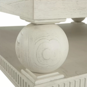 Granger Coffee <b>Table</b> <b>Square</b> coffee <b>table</b> with fluted detail in cerused oak with white carrara marble The Bronte Coffee <b>Table</b> - Product Image 6