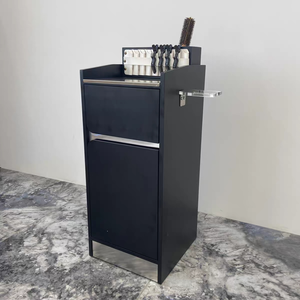 Carrito de Salón Moderno y Minimalista con Cajones y Organizador de Herramientas, Gabinete de Almacenamiento de Madera Beige para Uso en Salones de Belleza - Product Image 2