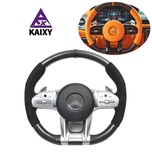 Volant en fibre de carbone pour <span class=keywords><strong>Mercedes</strong></span> Benz W464 W463 G500 G63 G350D W222 S63 S65 W204 W205 Volant de mise à niveau - Product Image 1