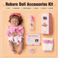 BAkwbwBY Poupée Reborn 18 Pouces Endormie Corps en Tissu Souple Yeux Fermés Cheveux Implantés Bébé Fille Réaliste Cadeau