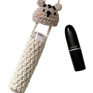 Nuevo Producto de Comercio Exterior Transfronterizo Tiktok: Labial de Algodón Tejido, Hecho a Mano, Estilo <span class=keywords><strong>Americano</strong></span> Creativo, con Diseño de Abeja y Sandía - Product Image 1