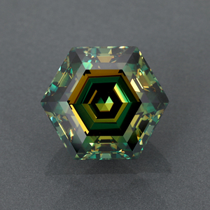 Green Hexagon Cut Moissanite <strong>Loose</strong> Stones Synthetic <strong>Diamond</strong> D Color <strong>Excellent</strong> Cut VVS1 - Product Image 1