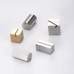 Porte-cartes BECORA en acier inoxydable brossé, moderne, durable, porte-panneau, logo personnalisé, multifonctionnel, bureau, hôtel, événement, argent, table - Product Image 2