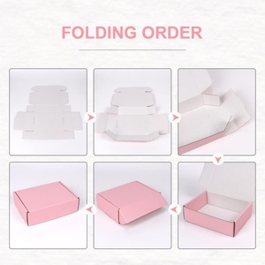 Wholesales Custom Logo Design Fancy Mailer <b>Box</b> <b>Pink</b> Rigid Corrugated Clothing Shoe Cosmetic Paper <b>Gift</b> Shipping Paper <b>Box</b> - Product Image 4