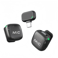 Microphone Lavalier Sans Fil MIC3 Bestseller Transfrontalier avec Affichage du Niveau de Batterie et Fixation Magnétique pour Diffusion en Direct en Extérieur