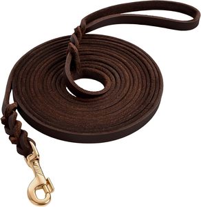 Heavy Duty Luxury <b>Dog</b> <b>Leash</b> Soft Comfortable Braided Genuine Leather Lead for Small Large <b>Dogs</b> Personalized Print Training - Product Image 1