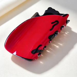 Pince à cheveux en PVC Halloween, motif Clown diabolique, style requin, amusante, fantaisie, personnalisée, <span class=keywords><strong>accessoire</strong></span> décontracté pour chignon - Product Image 4