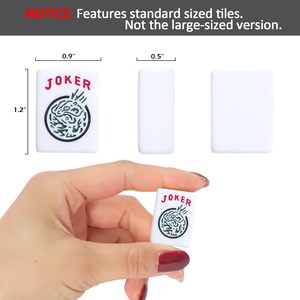 Fichas de Mahjong Americanas Blancas Estándar, 160 Fichas de Mahjong de Melamina, Fichas de Mahjong para Fiestas Familiares - Product Image 3