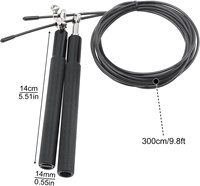 Corde à sauter réglable de vitesse de sport de roulement à billes de pivot de 360 degrés de forme physique