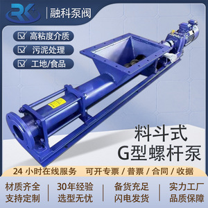 Bomba de tornillo tipo G con tolva de alimentación de 120 mm, motor eléctrico trifásico de acero inoxidable, elevación alta, transporte de materiales no fluidos - Product Image 4