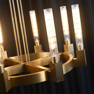 Lampadario Rotondo RHOEM Cannele per <span class=keywords><strong>Soggiorno</strong></span>, Lampadario per Scale, Illuminazione di Lusso per Casa, Lampade Decorative - Product Image 3