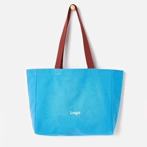 Grand sac fourre-tout en toile réutilisable pour femme avec lettres imprimées, sac à bandoulière LE PETIT RUISSEAU, portable, durable, tendance, pour le quotidien et les voyages - Product Image 1