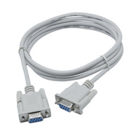 Cable adaptador VGA a RS232 hembra a hembra DB9 con revestimiento de PVC para módem nulo, HDTV, reproductor de DVD, cámara de ordenador y uso en coche - En stock
