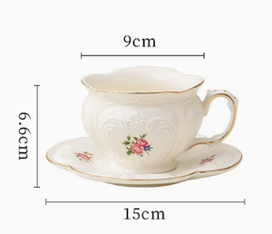 Vintage Gold Trim European British Afternoon Tea Coffee Cup Saucer & <b>Teapot</b> <b>Set</b> - Product Image 3