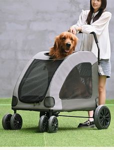 2026 En gros Poussette pliable <span class=keywords><strong>pour</strong></span> animaux de compagnie en métal robuste à 4 roues, écologique, <span class=keywords><strong>pour</strong></span> <span class=keywords><strong>chiens</strong></span> de grande race, animaux blessés, animaux âgés et visites chez le vétérinaire - Product Image 6