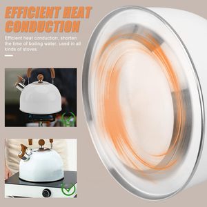 Thanh lịch 18/0 thép không gỉ bạc Ấm đun nước cho trà và cà phê chuẩn bị - Product Image 3