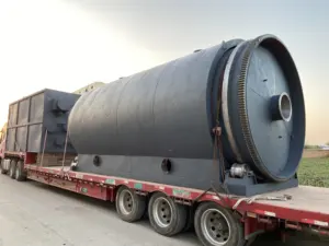 Atık lastik geri dönüşüm tesisi Pyrolysis makinesi yakıt yağı ile kurulum