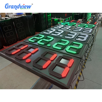 Panneau de signalisation de station-service personnalisé à 7 segments IP65 pour usage extérieur, panneau pylon vertical mince sur mesure, panneau publicitaire