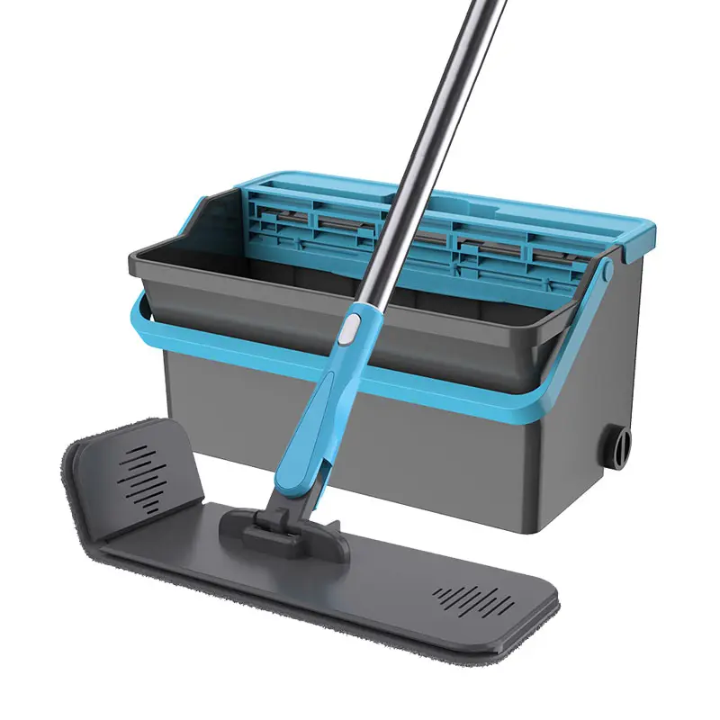 2022 Trend Product Best House Floor Cleaning Mop Magic Floor Mob Cleaning Flat Easy Squeeze Mop And Bucket Set