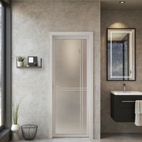 Portes de salle de bain et de douche en verre et alliage d'aluminium, design personnalisé en usine, style moderne et minimaliste