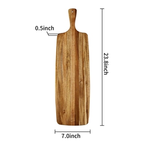 Tabla de Madera de Acacia Rectangular <span class=keywords><strong>para</strong></span> Servir Pan y Frutas con Asa <span class=keywords><strong>para</strong></span> Regalo de Inauguración Tabla de Cortar <span class=keywords><strong>para</strong></span> Charcutería <span class=keywords><strong>para</strong></span> <span class=keywords><strong>Mesa</strong></span> de Comedor - Product Image 5