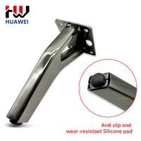 Pieds de meubles en métal gris poli en forme de V HUAWEI, 15 cm, 18 cm, pieds de canapé robustes pour canapé, armoire