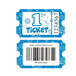Vendita calda 170g doppia carta patinata arte biglietto della lotteria gioco di divertimento fot macchina lotteria