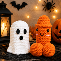 GatherWorks Vente en gros de poupées citrouilles au crochet faites à la main, Ornement Amigurumi pour Halloween et Noël, Décoration cadeau originale