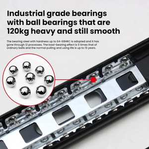 Đồ Nội Thất Phần Cứng Kính Thiên Văn Kênh Tủ Nhiệm Vụ Nặng Nề 3 Gấp Mềm Đóng Ngăn Kéo Trượt - Product Image 3