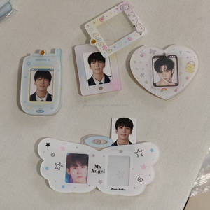 Goss Offre Spéciale 1 pouce Carton mignon Porte-carte photo Anime Clear kpop stars mini photocard Porte-clés porte-carte acrylique - Product Image 5