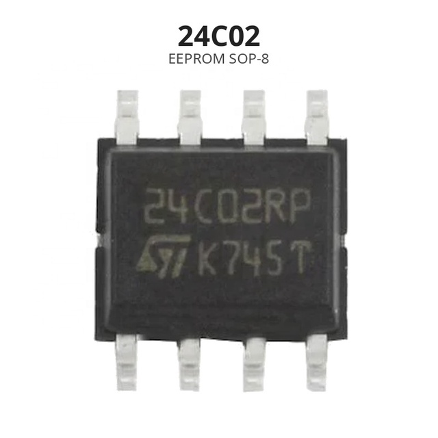 24C02 EEPROM SOP-8 for Parameter Storage and Small Data Memory