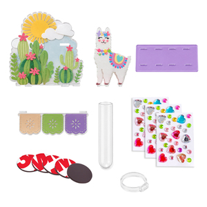 Kit DIY de imanes de nevera de acrílico con diseño de cactus y llamas del desierto, herramienta de punta de diamante para decoración de neveras infantiles - Product Image 3