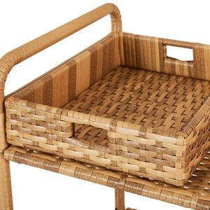Voiture de bar en rotin faite à la main la plus vendue à Hepl livraison boisson pratique au bar par Artex Thien Thanh - Product Image 2