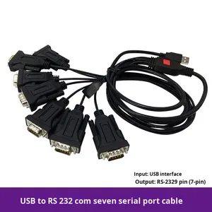 <span class=keywords><strong>USB</strong></span> để bảy cổng nối tiếp kết nối cáp một-to-bảy <span class=keywords><strong>USB</strong></span> để DB9 braid che chắn PVC Áo khoác cho máy tính sử dụng cáp dữ liệu - Product Image 2