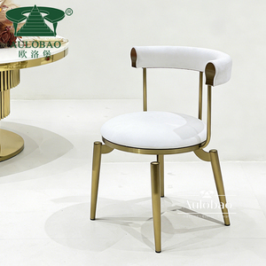 Rembourrage de chaise de salle à manger de cadre d'acier inoxydable de restaurant de salle à manger - Product Image 2