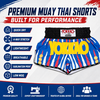 Shorts de boxe Muay Thai bleu roi pour hommes, personnalisés, professionnels, pour entraînement en salle, sparring, sublimation, fournisseur