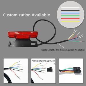 <span class=keywords><strong>Lampe</strong></span> arrière de sécurité pour vélo électrique 36-60V, super lumineuse, à fixer sur le potenceau, en plastique - Product Image 5