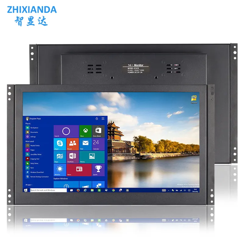 ZHIXIANDA 14 14.1 inch 1920*1080 usb touch screen capacitive open frame monitor