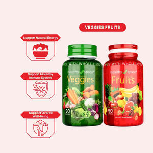 Cápsulas de Verduras y Frutas de Alimentos Enteros 90 Unidades Apoyo Energía Natural Sistema Inmunológico Bienestar General - Product Image 3